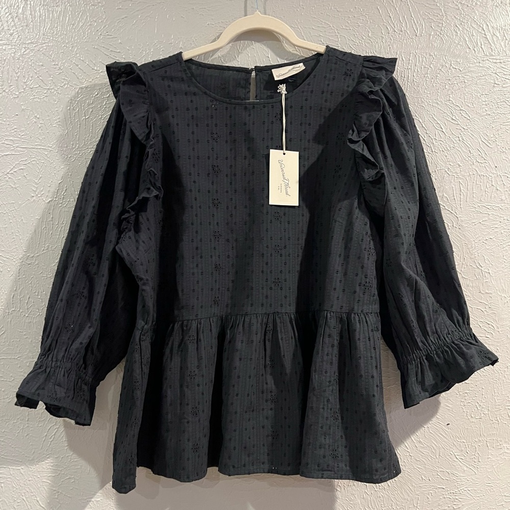 NEW Universal Thread Black Ruffle Blouse - Picture 5 of 14
